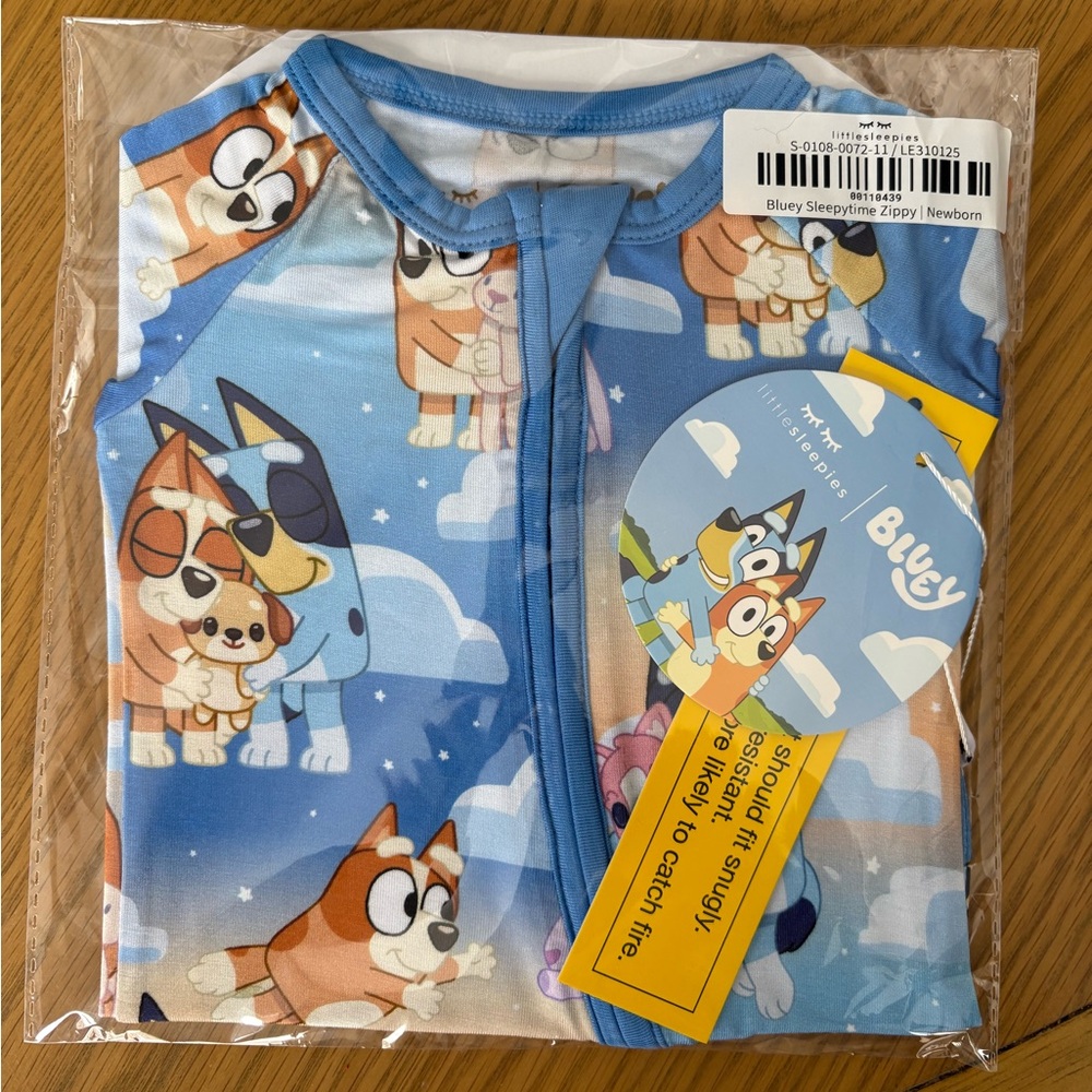 Little Sleepies Bluey Newborn Zippy